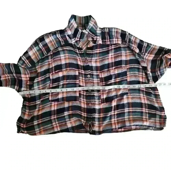 Free People Intimately Free Womens Wrapped In Flannel Cropped Top In Pine L - Picture 12 of 13